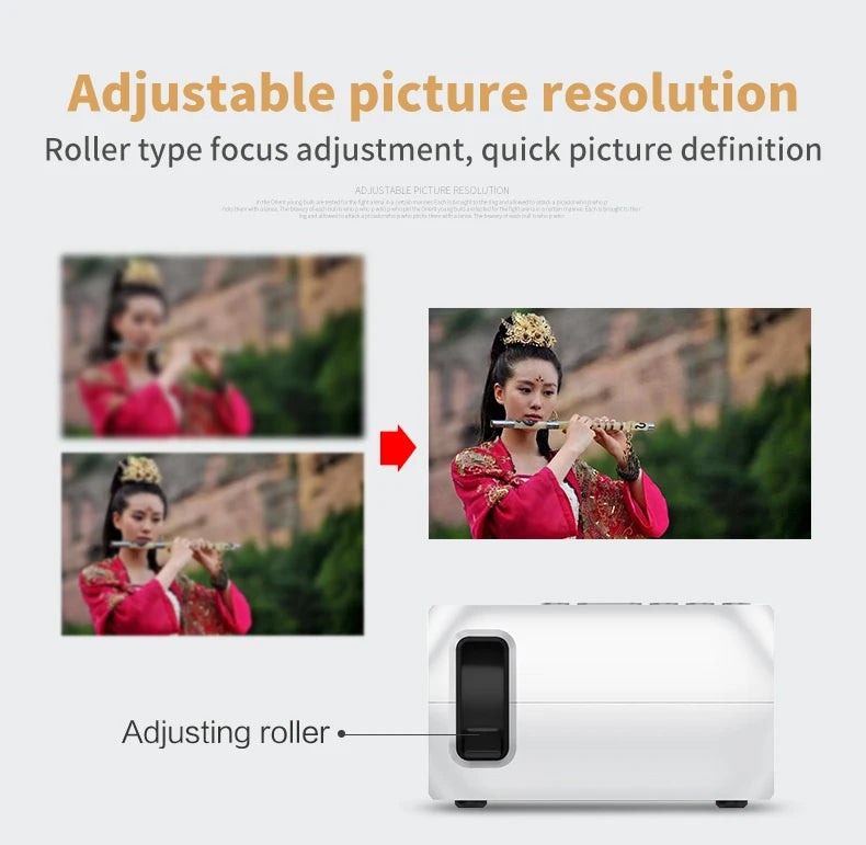 Salange YG300 Mini LED Projector Yg300 Upgraded Version 600 lumen 320x240P HDMI-compatible USB Audio Home Media Player Beamer