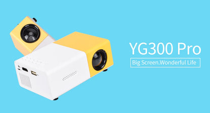 Salange YG300 Mini LED Projector Yg300 Upgraded Version 600 lumen 320x240P HDMI-compatible USB Audio Home Media Player Beamer