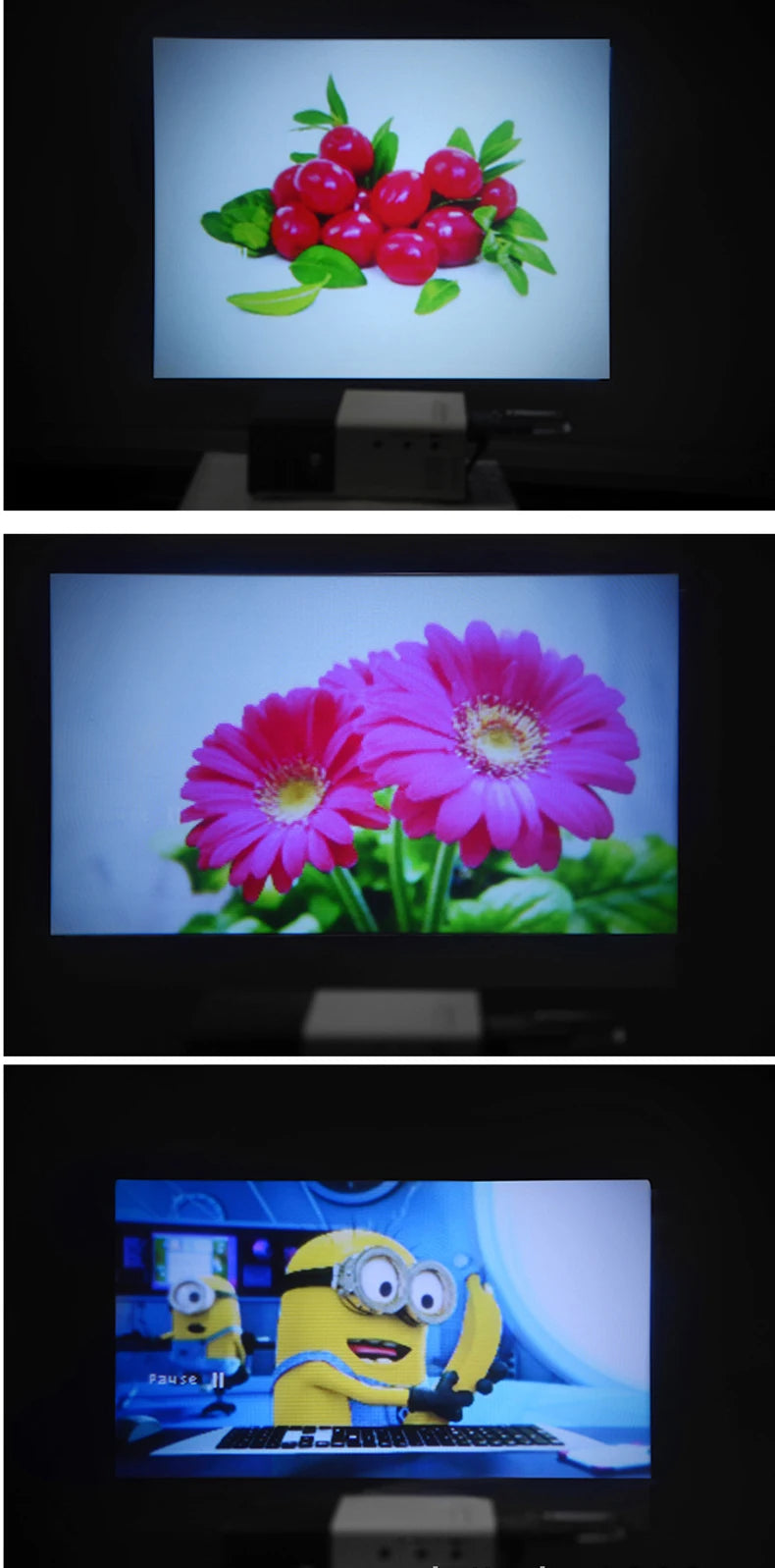 Salange YG300 Mini LED Projector Yg300 Upgraded Version 600 lumen 320x240P HDMI-compatible USB Audio Home Media Player Beamer