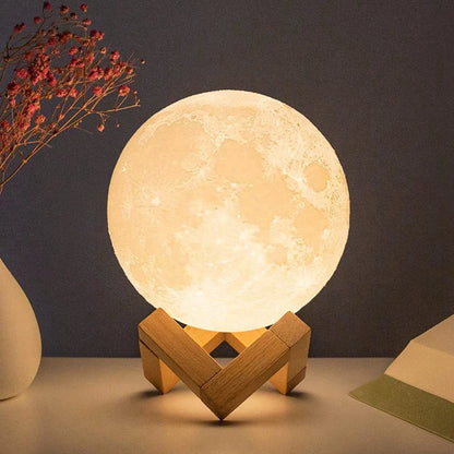 E9 Moon LED Night Light – Battery Powered with Stand