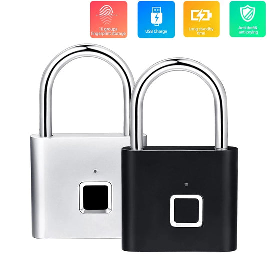Keyless Fingerprint Padlock Ultra Light One Touch Open Fingerprint Door Lock For Gym School Luggage Backpack Suitcase Locker