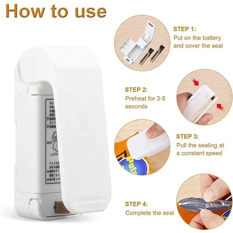 Mini Handheld Heat Bag Sealer – Portable Thermal Food Storage Sealer
