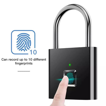 Keyless Fingerprint Padlock Ultra Light One Touch Open Fingerprint Door Lock For Gym School Luggage Backpack Suitcase Locker
