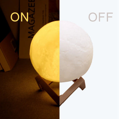 E9 Moon LED Night Light – Battery Powered with Stand