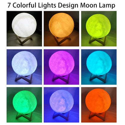 E9 Moon LED Night Light – Battery Powered with Stand