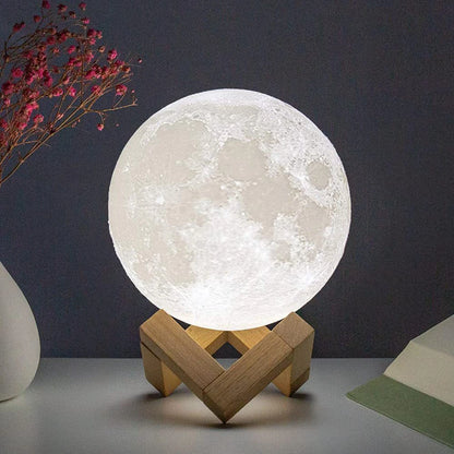 E9 Moon LED Night Light – Battery Powered with Stand