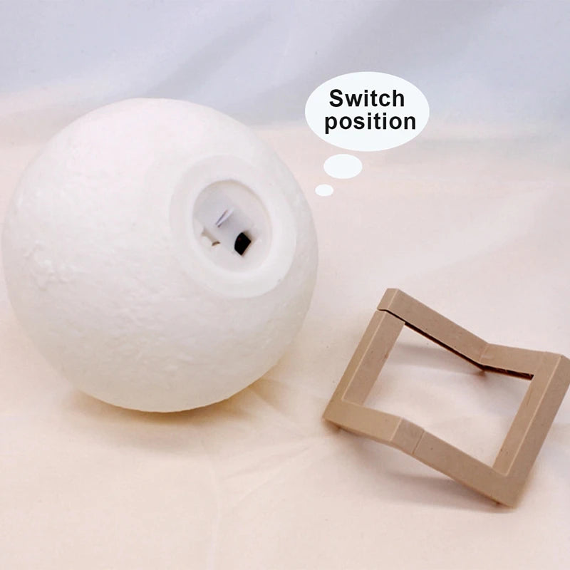 E9 Moon LED Night Light – Battery Powered with Stand